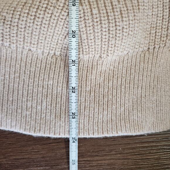 AllSaints Wool Cashmere Blend Knit Sweater M Cozycore Fall Neutral Casual School - Picture 7 of 7
